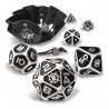 Conjunto de Dados RPG de Metal da Série de Mesa Enhance Preto (7)