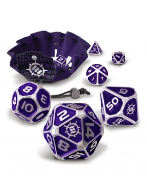 Enhance Tabletop Series Metal RPG Juego de cubos Purple (7)