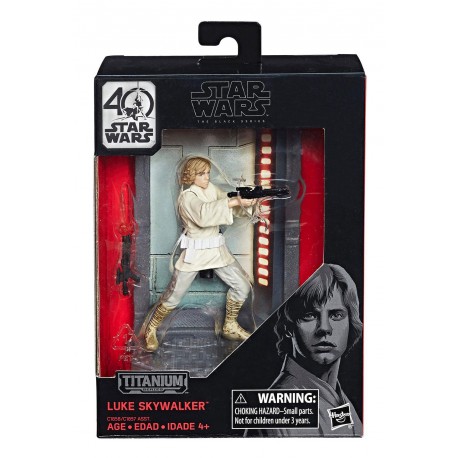 Figura Luke Skywalker Star Wars Ep IV Black Series Titanium