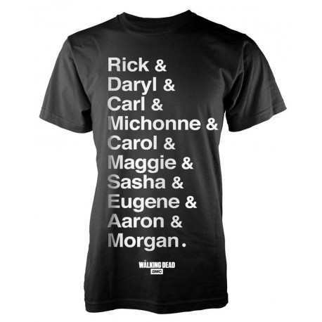 T-shirt Walking Dead names