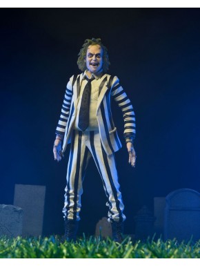 Beetlejuice 1988 Figura Beetlejuice Black and White Striped Suit 18 cm