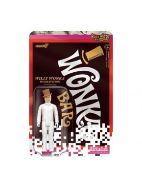 Charlie y la fabrica de chocolate (1971) Figura ReAction Wave 03 Willy Wonka (White Suit) 10 cm