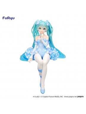 Hatsune Miku Estatua PVC Noodle Stopper Flower Fairy Nemophila Pail Blue Color Ver. 15 cm