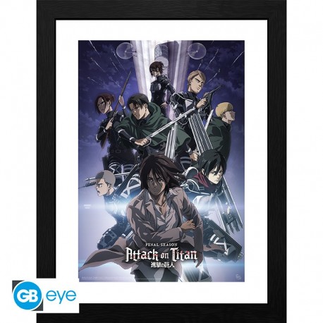 Attack On Titan Poster Enmarcado S4 Key Art 2 30X40Cm