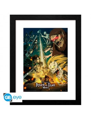 Attack On Titan Poster Enmarcado S4 Key Art 3 30X40Cm