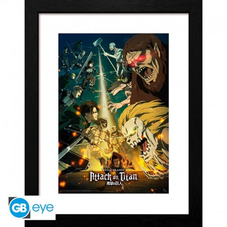 Attack On Titan Poster Enmarcado S4 Key Art 3 30X40Cm