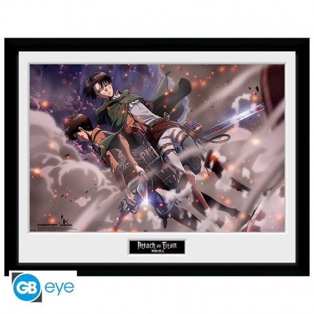 Attack On Titan Poster Enmarcado Smoke Blast 30X40Cm