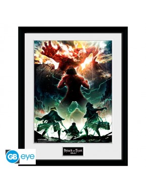 Attack On Titan Poster Enmarcado Key Art 30X40Cm