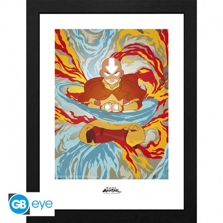 Avatar Poster Enmarcado Aang Avatar State 30X40Cm  