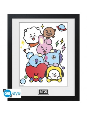 Bt21 Poster Enmarcado Characters Stack 30X40Cm