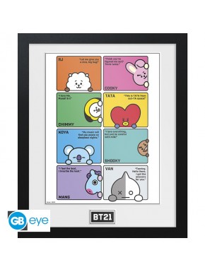 Bt21 Poster Enmarcado Compilation 30X40Cm