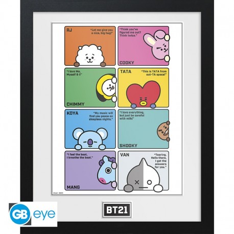 Bt21 Poster Enmarcado Compilation 30X40Cm