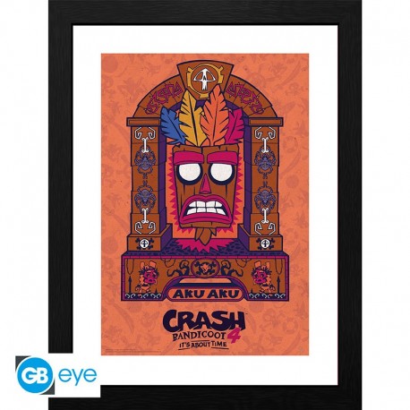 Crash Bandicoot Poster Enmarcado Aku Aku 30X40Cm