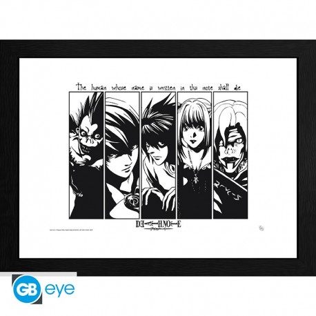 Death Note Poster Enmarcado Usual Suspects 30X40Cm
