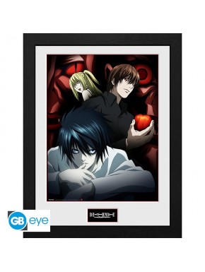 Death Note Poster Enmarcado Light, L And Misa 30X40Cm