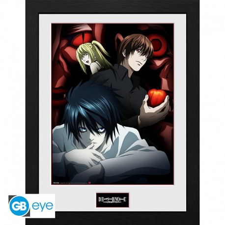 Death Note Poster Enmarcado Light, L And Misa 30X40Cm