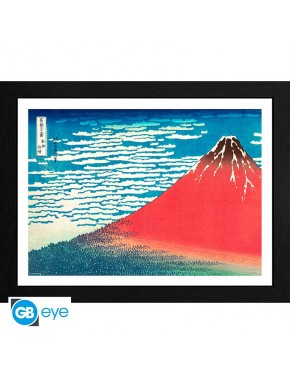 Hokusai Poster Enmarcado Red Fuji 30X40Cm