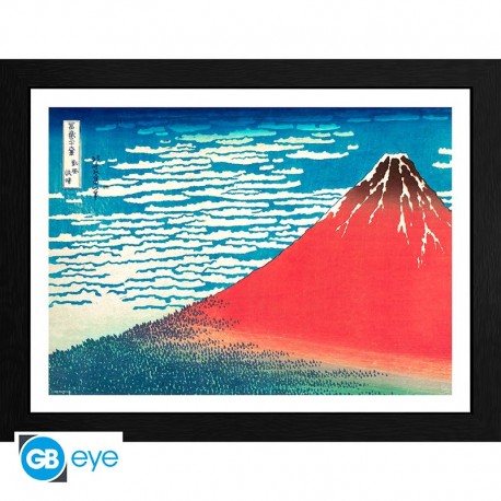 Hokusai Poster Enmarcado Red Fuji 30X40Cm