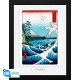 Hiroshige Poster Enmarcado The Sea At Satta 30X40Cm