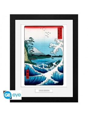 Hiroshige Poster Enmarcado The Sea At Satta 30X40Cm