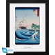 Hiroshige Poster Enmarcado The Seven Ri Beach (12X16)