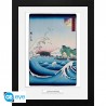 Poster emoldurado Hiroshige Os Sete Ri Beach 30x40cm