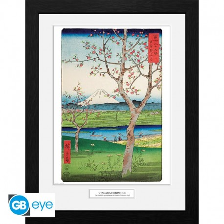 Hiroshige Poster Enmarcado The Outskirts Of Koshigay 30X40Cm