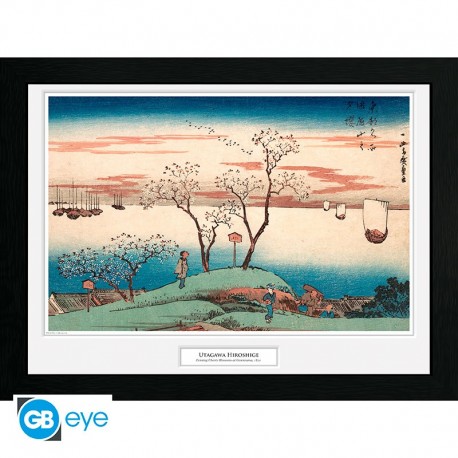 Hiroshige Poster Enmarcado Cherry Blossom At Gotenya 30X40Cm