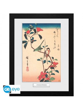 Hiroshige Poster Enmarcado Japanese White Ye And Ti (12X16)