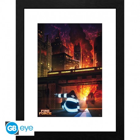 Fire Force Poster Enmarcado Spontaneous Human Combustion 30X40Cm