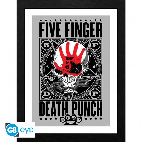 Five Finger Death Punch Poster Enmarcado Punchagram 30X40Cm