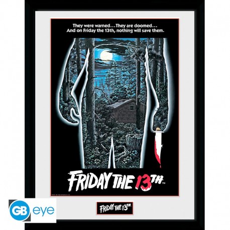 Friday The 13Th Poster Enmarcado Movie 30X40Cm