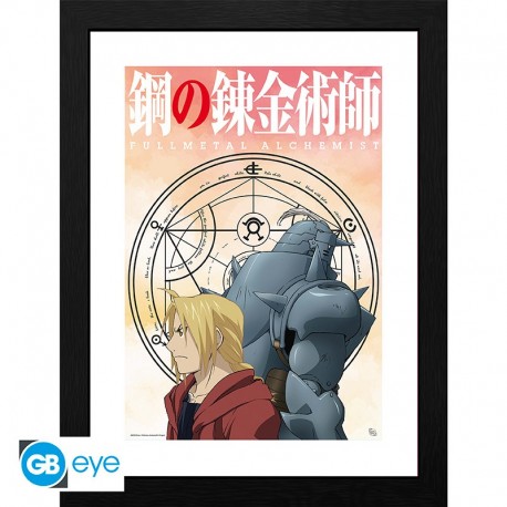 Fullmetal Alchemist Poster Enmarcado Lric Brothers 30X40Cm