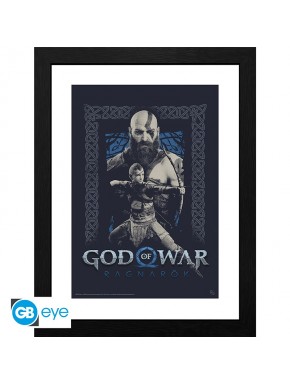 God Of War Poster Enmarcado Kratos And Atreus 30X40Cm