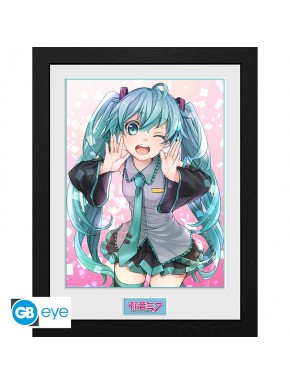 Hatsune Miku Poster Enmarcado Wink 30X40Cm
