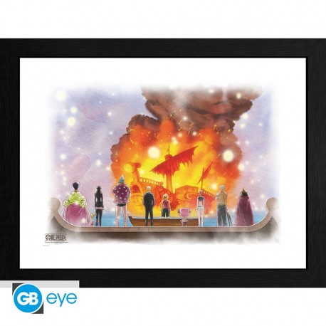 One Piece Poster Enmarcado Vogue Merry 30X40Cm