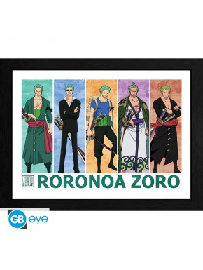 One Piece Poster Enmarcado Pirate Hunter Zoro 30X40Cm  