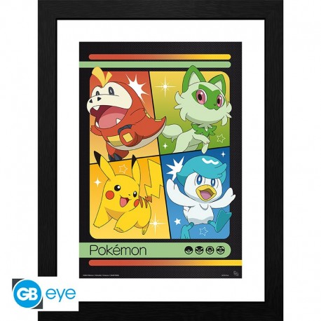 Pokemon Poster Enmarcado Scarlet & Violet Starters 30X40Cm