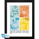 Pokemon Poster Enmarcado Pikachu & Kanto Starters 30X40Cm