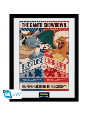Pokemon Poster Enmarcado Red V Blue 30X40Cm