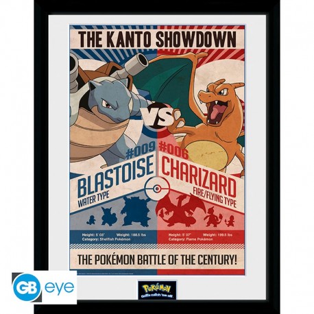 Pokemon Poster Enmarcado Red V Blue 30X40Cm