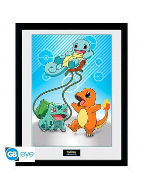 Pokemon Poster Enmarcado Kanto Starters 30X40Cm  