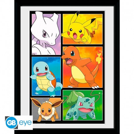 Pokemon Poster Enmarcado Comic Panel 30X40Cm  