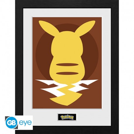 Pokemon Poster Enmarcado Pikachu Silhouette 25 30X40Cm  