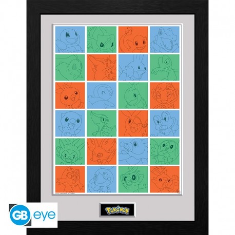Pokemon Poster Enmarcado First Partner Grid 30X40Cm