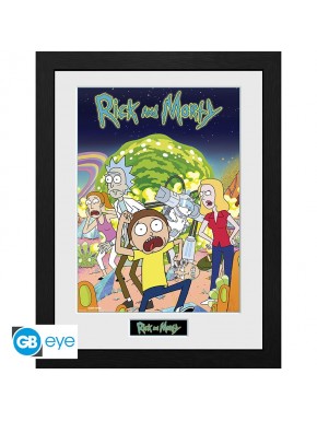 Rick And Morty Framed Poster Compilation 30X40Cm