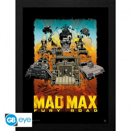 Mad Max: Furia N La Carretera Poster Enmarcado Warner 100Th 30X40Cm