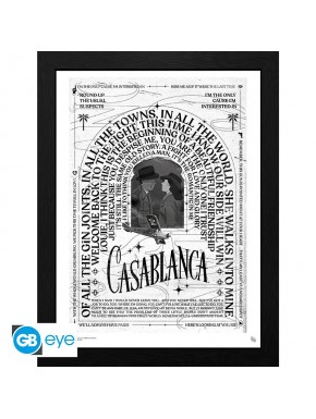 Casablanca Poster Enmarcado Warner 100Th 30X40Cm