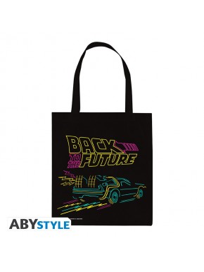 Tote Bag Neon Delorean Regreso Al Futuro