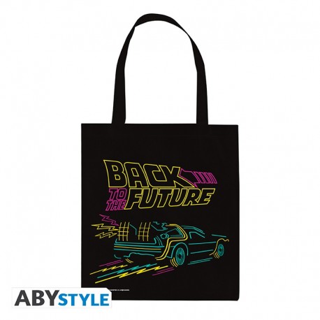 Tote Bag Neon Delorean Regreso Al Futuro